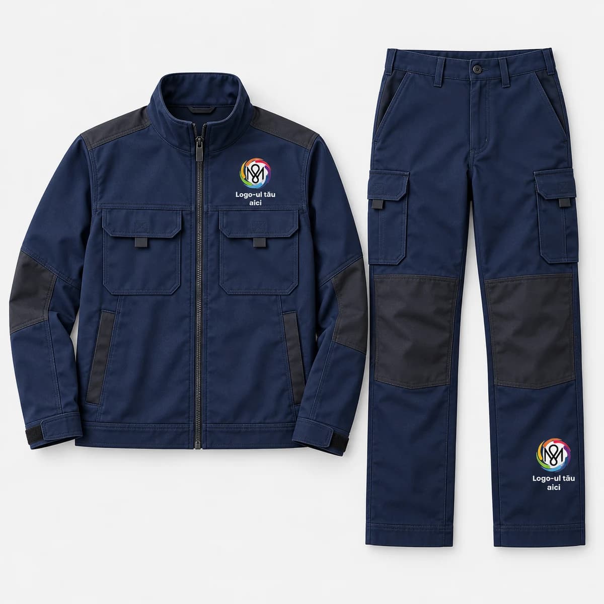 Costum de Lucru cu Logo, Geacă și Pantaloni